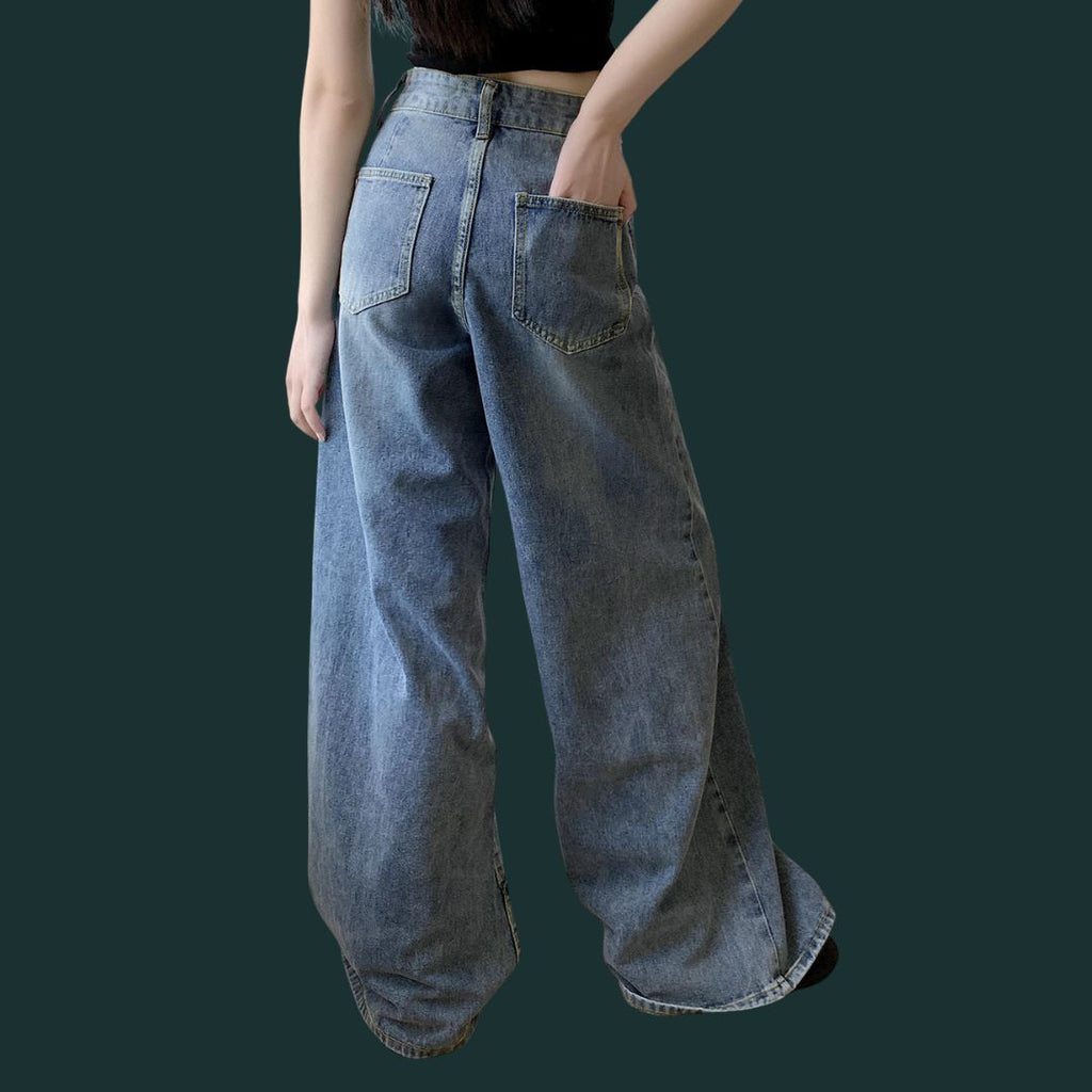 Klaudia – stylowe dżinsy typu wide leg